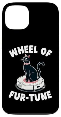 Wheel Of Fur-Tune Robot Vacuum Cleaner Funny Cat Case for iPhone 13