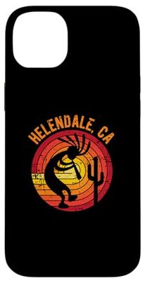 Helendale California Dancing Kokopelli Design vieilli Coque pour iPhone 14 Plus