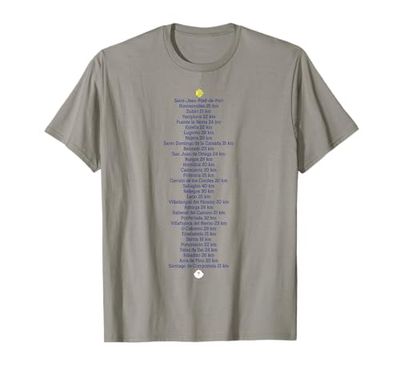 Camino de Santiago Regalo Etapas del Camino de Santiago Camiseta