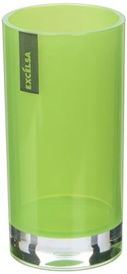 Excelsa EX46888 Verre à Dents Polystyrol Vert 6,5 x 6,5 x 22 cm