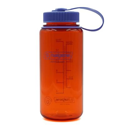 Nalgene Borraccia leggera Sustain Tritan, senza BPA, infrangibile, per escursioni, palestra, 473 ml, imboccatura larga, arancione marmellata