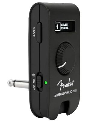 Fender Mustang Micro Plus wzmacniacz gitarowy, najlepszy osobisty wzmacniacz słuchawkowy z modelami 25 A, 25 efektami, Bluetooth i 100 ustawieniami, ładowanie USB