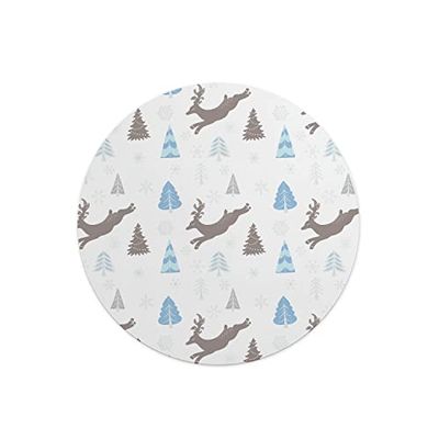 Questo Casa, Ronde digitaal bedrukte muismat, antislip onderkant, voor kantoor en thuis, diameter: 22 cm