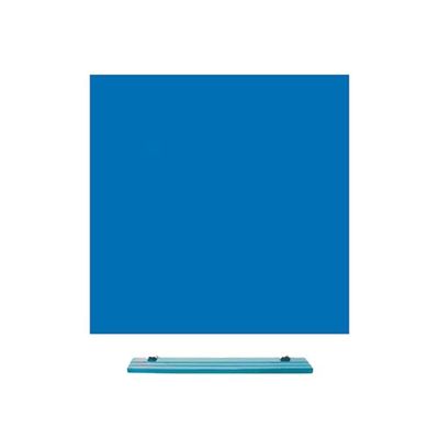 Magniplan Magnetic Glass Wipe Board Per Ufficio, Sala Riunioni, Aula, Home Office, Sala Giochi E Camera Da Letto - 450Mm x 450Mm - Blu