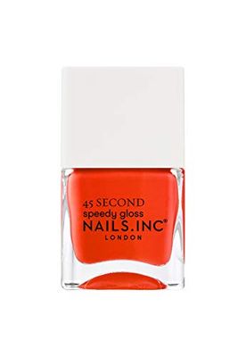 Nails 45 Second Speedy Gloss Piccadilly Please 14ml, Orange Nail Polish