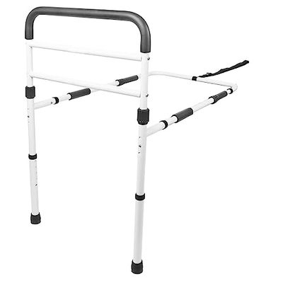 Pepe Mobility - Barriere de Lit Adulte avec Pieds (Hauteur Lit 26-41 cm), Protection, Anti Chute, Redressement Réglable (Blanc)