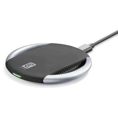 Cellularline | ARENA | Caricabatterie Wireless 10W - Alimentatore incluso - Compatibile con Apple, Samsung e altri Smartphone Wireless