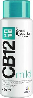 CB12 Enxaguar na boca - combate a causa principal do mau hálito - efeito cientificamente testado durante 12 horas - 250 ml menta suave