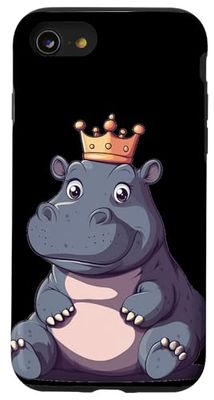 Awesome Hippo Crown Costume for King and Queen Case for iPhone SE (2020) / 7 / 8