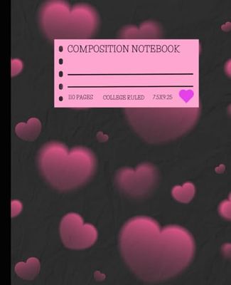 Vintage Heart Composition Notebook, College Ruled, 110 Pages