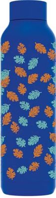 Quokka Bouteille isotherme en acier inoxydable Solid Stone Blue 630 ml Stitch Tropical