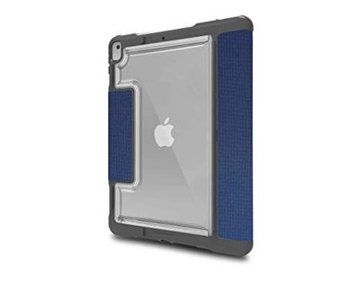 STM Bags Dux Plus Duo - Funda para Apple iPad de 10,2" (2019 y 2020), Color Azul y Transparente