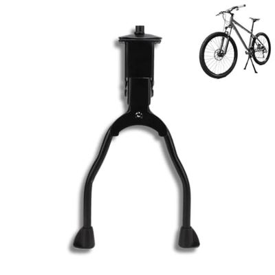 ECOVELO Doppio Cavalletto per Bici Supporto Bipiede x Parcheggio Bicicletta Cavalletto Centrale in Alluminio Piedini Antiscivolo