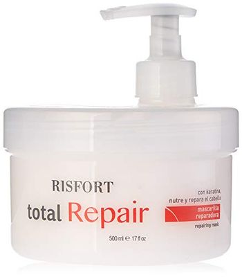 RISFORT Unisex Mascarilla Con Keratina TOTAL RISFORT REPAIR KERATIN MASK 500ML, Black, Only UK