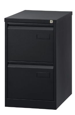 BISLEY Light - Armario para archivadores Colgantes (1 Carril, DIN A4, 2 cajones, Metal, 633 Negro, 62,2 x 41,3 x 71,1 cm)