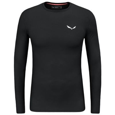 Salewa Cristallo Warm AMR M L/S Tee. Longsleeve Men's, Black Out, S