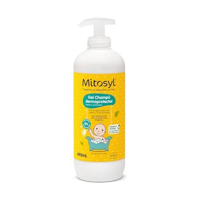 Mitosyl, Dermoprotektiv schampogel, mjuk hygien, känslig och atopisk hud, kliar inte ögonen, sedan födseln, 490 ml