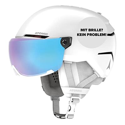 Atomic Savor Visor Stereo Ski Helmet Unisex-Adult, White, 51/55 cm