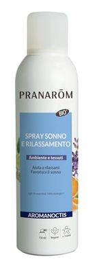 PRANAROM Aromanoctis Spray Sueño y Relajación Atmósfera y Tejidos Bio, Aceites Esenciales de Lavanda, Manzanilla Romana, Ayuda a Relajarse, facilita el sueño, Sinergia de aceites Esenciales, 150 ml