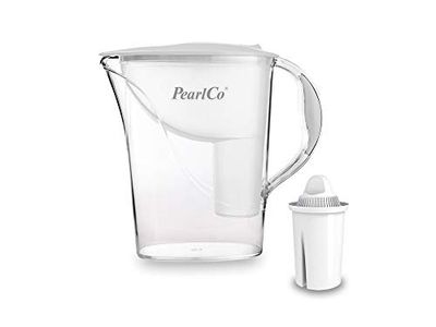 PearlCo - Filtro de água padrão (branco) com 1 cartucho de filtro clássico, redução de cal, cloro, chumbo e cobre, compatível com Brita Classic