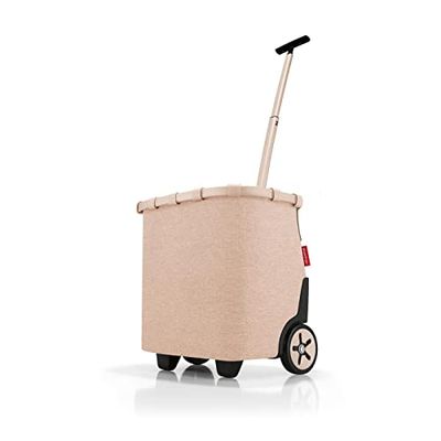 reisenthel carrycruiser en Baroque Marble Chariot Portable avec Cadre en Aluminium Robuste, bandoulière et Poche intérieure en Maille Amovible Fabriqué en matériau Hydrofuge, Couleur:Twist Coffee