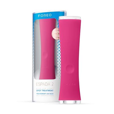 FOREO ESPADA 2 LED Light Therapy, Blemish & Spot Treatment Skincare Device, Medical-grade Silicone, Scar Treatment, Pimple Removal, FDA Cleared, Fuchsia