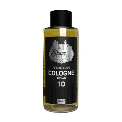 The Shave Factory Aftershave Cologne for Men – Indian 500ml Glass Bottle – Exotic, Invigorating and Warm Fragrance – Blend of Spicy Citrus and Rich Wood – Soothes Irritation, Refreshes Skin