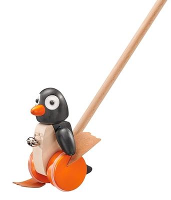 Selecta- Pingo - Figura Deslizante de Madera, 13 cm, Color (62071)
