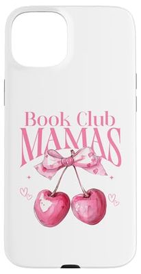 Livre Mamas Club Popular Pink Coquette Bow and Cherry Mom Coque pour iPhone 15 Plus