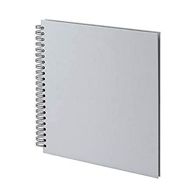 Rössler Papier 1329452177 - S.O.H.O. Wire-O fotoalbum 290 x 290 mm, 60 zwarte pagina's, steen, 1 stuk