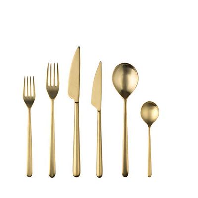 MEPRA Linea Ice Oro Servizio, 36 Pezzi, Acciaio Inossidabile 18/10
