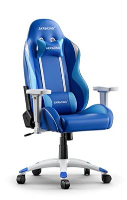 Akracing Chair California Tahoe - Silla Para Videojuegos, Piel Sintética, Color Azul, Talla Única