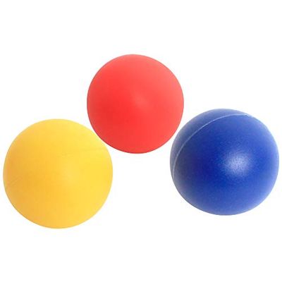 Blue Sky - 3 Pelotas para Raqueta de Playa - Juego de Raqueta - Pelota de Playa - 046594A - Multicolor - Plástico - Juguete Infantil - Juego de Playa - 3,5 cm - A Partir de 3 años