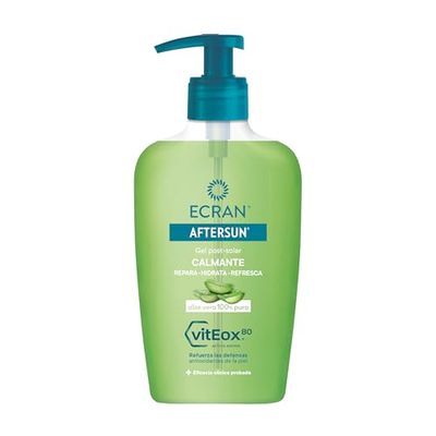 Ecran - Aftersun Gel Post-solar Dermohidratante Reparador con Aloe Vera Puro para todo Tipo de Pieles, Hidrata, Calma y Refresca, Textura Ligera y Rápida Absorción, Fórmula con VitEox 80 - 250 ml