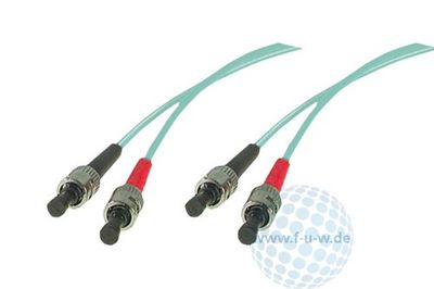 Tecline 39975802 OM3 Fibre Optic Cable 50/125 µm / 2 M Turquoise