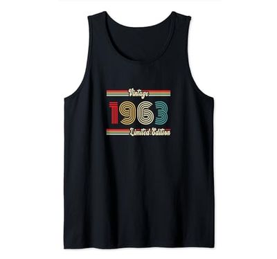 Vintage 1963 Limited Edition Classic Original Hombre Mujer Camiseta sin Mangas