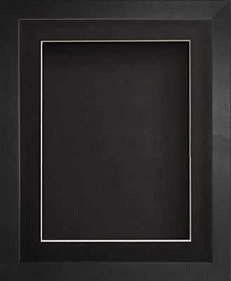 Radcliffe Wooden Deep Box 3D 14x11" Frame with Black Mount for Image 12x8", Black Backing Board * Choice of Sizes*