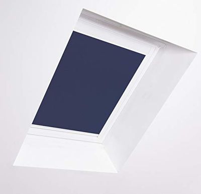 Bloco persianas para janela de teto Fakro, moldura de alumínio branco, azul-marinho, 10 (114/118)