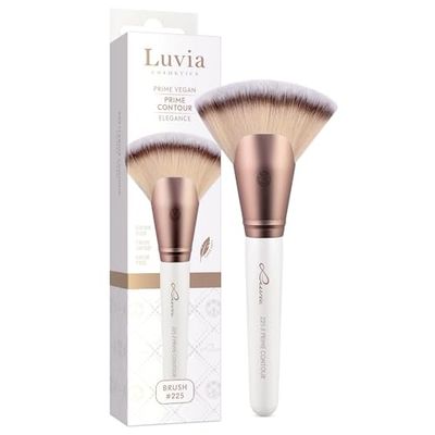 Make-up Kwast Luvia, Prime Contour, Gezichtsmake-up kwast, veganistisch cosmetica kwast, Make-up kwast voor blenden, modelleren en contouren