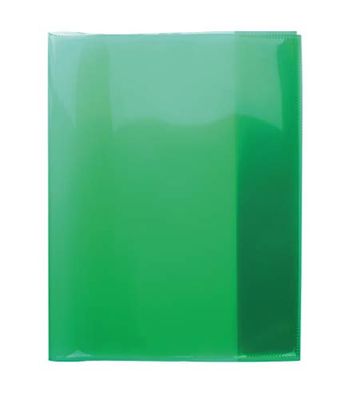 HERMA 19624 Exercise Book Covers Quart Transparent Exercise Book Covers Made of Durable, Wipe-Clean and Extra Thick Polypropylene Film, Set of 10 Exercise Book Covers for School Notebooks, Green