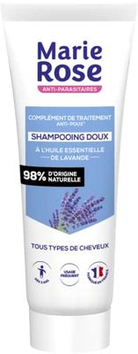 MARIE ROSE - Shampooing Doux Anti-Poux - Complément de Traitement - 250 mL - Shampooing à l'Huile Essentielle de Lavande - Tout Type de Cheveux - Fabriqué en France