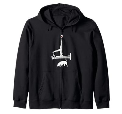 Pilates Beagle cane Reformer Pilates amante del vino Felpa con Cappuccio