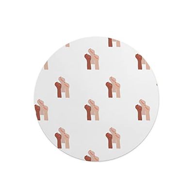 Questo Casa, Rund musmatta med digitalt tryck, halkfri baksida, för kontor och hem, diameter: 22 cm