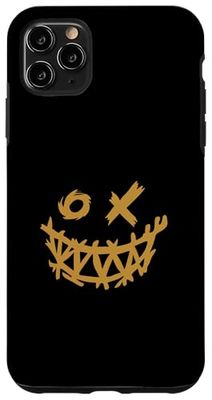 Visage grunge brun Big Grin Graphique marron Coque pour iPhone 11 Pro Max