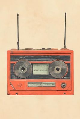 Retro Rewind: A Vintage Cassette Journal: 6x9 Lined Notebook – Boombox Cover for Music Lovers & Creatives