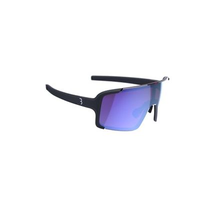 BBB Fietsbril Sportbril Hoog Contrast Fietsen Zonnebril Mannen en Vrouwen 100% UV-bescherming Grind Bike Racefiets & MTB Chester FLUX Glossy Zwart Blauw BSG-74