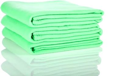Glart - 3 unidades mantas de forro polar, más de 200 g/m², 130 x 160 cm, color verde menta
