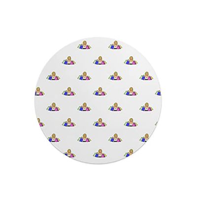 Questo Casa, Round Digital Printed Mouse Pad, Non-Slip Base, for Office and Home, Diameter:22cm