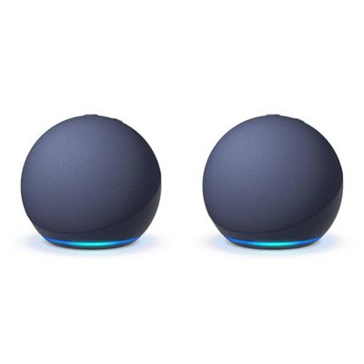 Echo Dot (5ª generazione, modello 2022) | Altoparlante intelligente Wi-Fi e Bluetooth, suono più potente e dinamico, con Alexa | Blu notte (Confezione da 2)