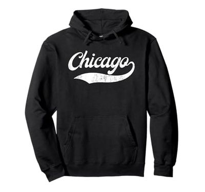 Abbigliamento Vintage Chicago Illinois Retro Felpa con Cappuccio